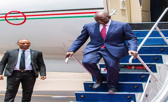 President William Ruto arrives in Kigali Rwanda