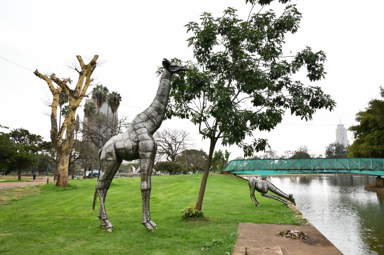 Uhuru park fitted with different adorable bronze animal statues, face renovation