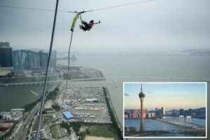 As Japanese tourist dies After jumping from the second-highest bungee jump in the world. Photo courtesy NY Post