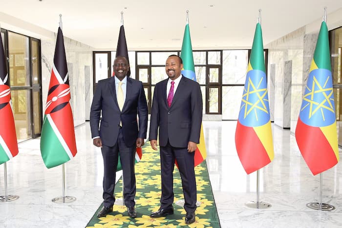 President William Ruto with Ethiopian Prime Minister Abiy Ahmed